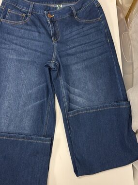 HALARA Dark Blue Wide-Leg Jeans